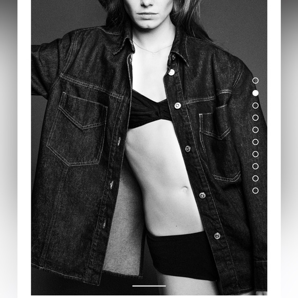 NWOT ZARA denim overshirt - Picture 4 of 8